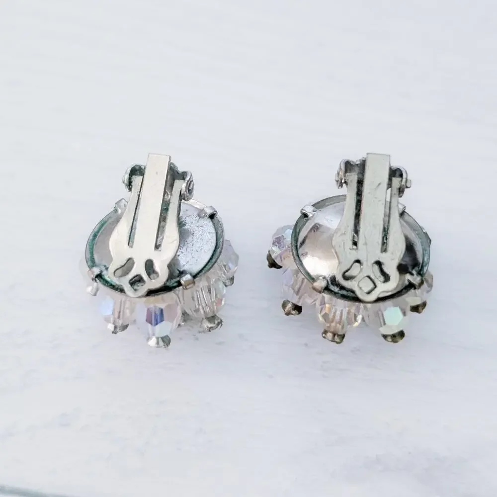 Vintage Clip On Earrings Unusual - Cluster Style - 7/8
